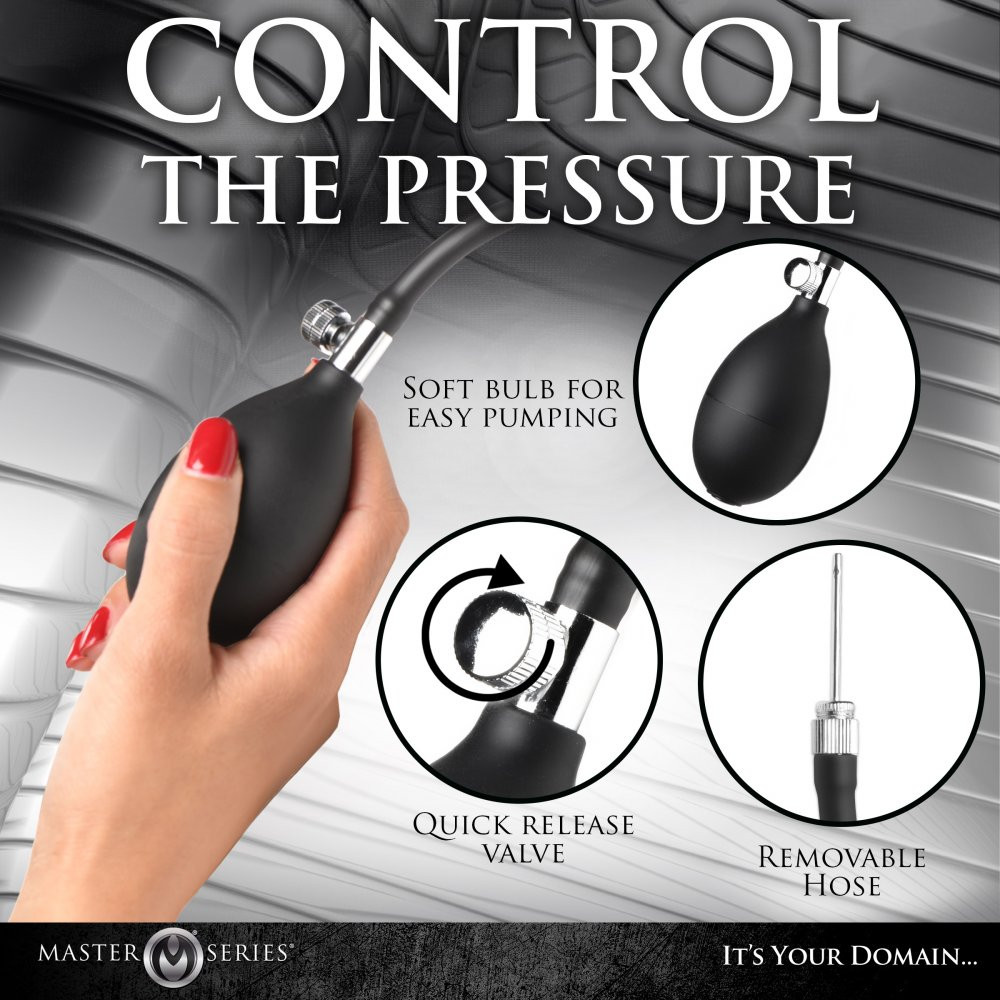 kinetic thumping 7x medium anal plug Inflatable Silicone Anal Plug with Tail