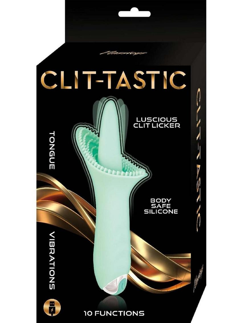 Clit-Tastic Luscious Clit Licker Rechargeable Silicone Clitoral Vibrator -  Aqua - Dallas Novelty - Online Sex Toys Retailer