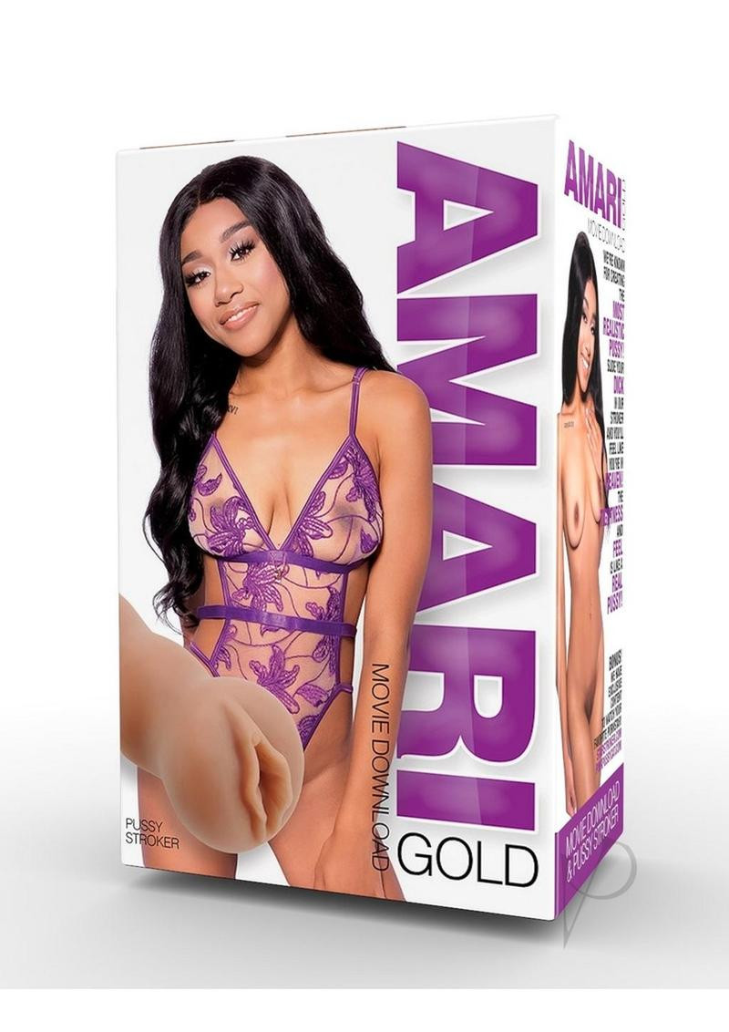Star Stroker Amari Gold Pussy Stroker - Vanilla - Dallas Novelty