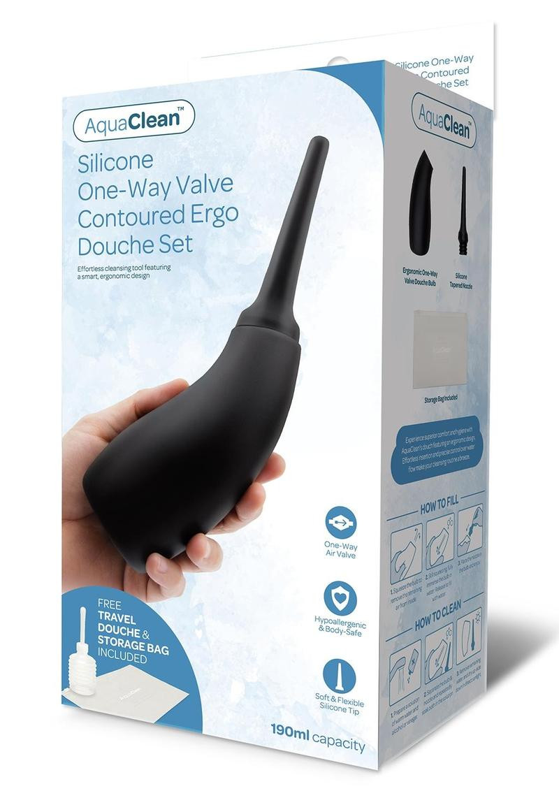 AquaClean 190ML CONTURED ERGO DOUCHE - Dallas Novelty - Online Sex Toys  Retailer