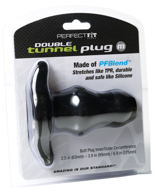 Buy the Double Tunnel Anal Plug Medium in Black