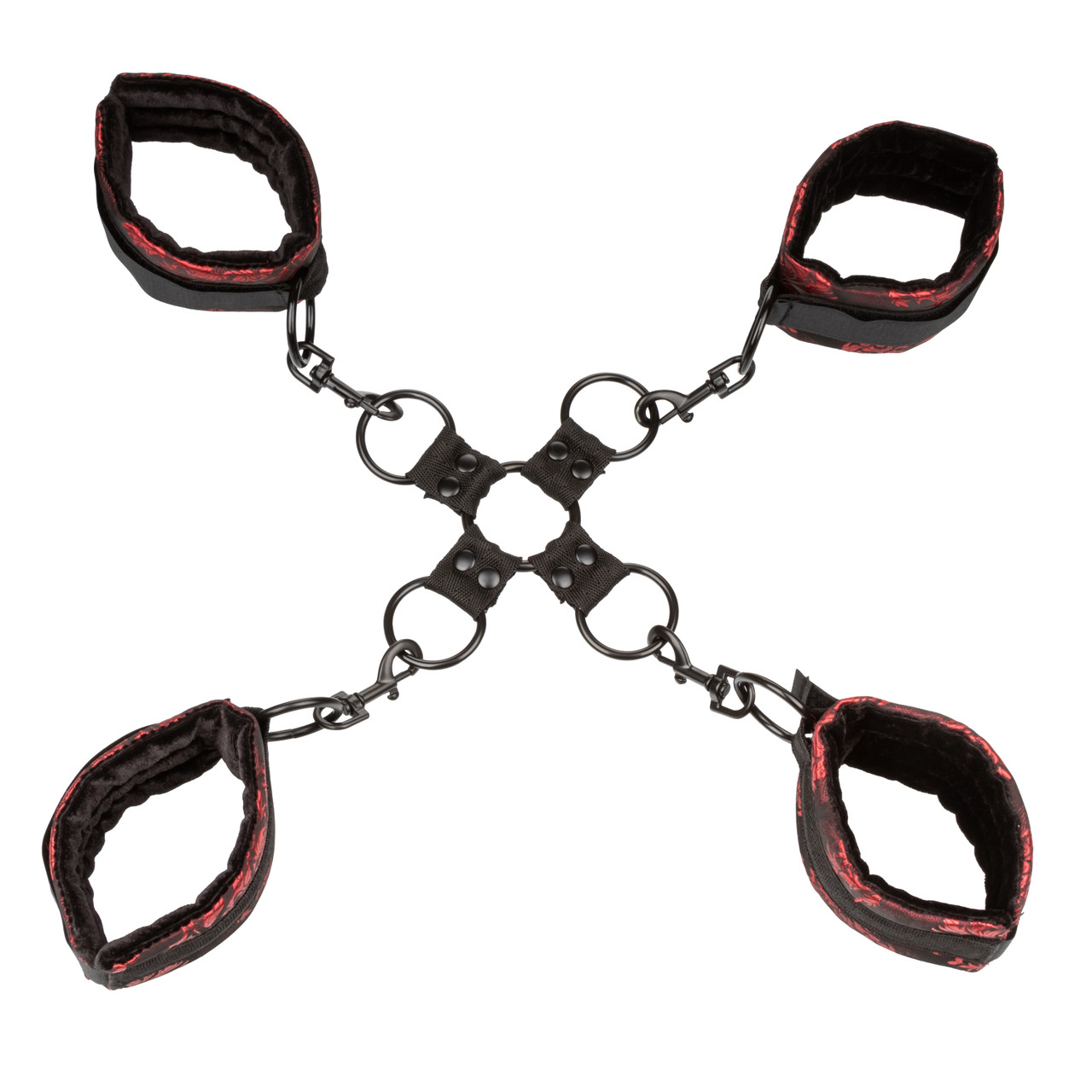  CalExotics Scandal Universal Cuff Set – Luxury Bondage  Handcuffs – BDSM Toys for Couples - Red : Health & Household