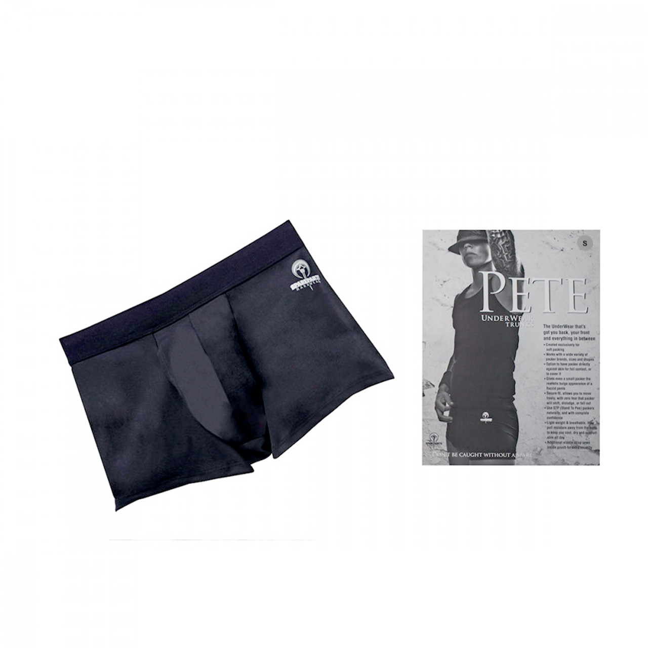 Pete Trunks FTM STP Transgender Underwear Boxer Briefs (2X) Black