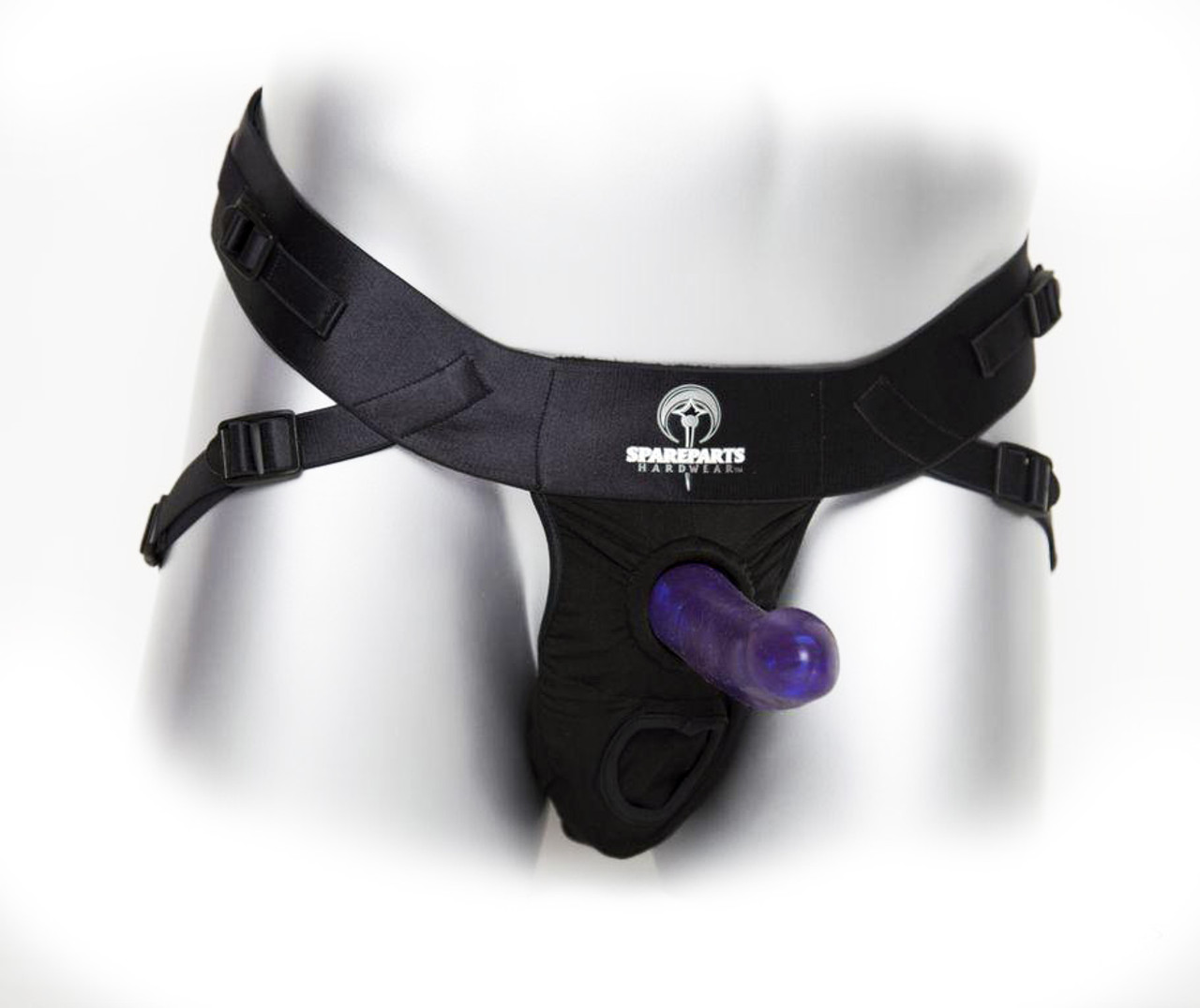 Double Penetration Harness Strap on Set Vibrating – Playthings