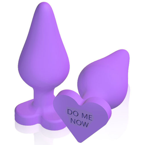Blush Novelties Naughty Candy Heart Do Me Now Butt Plug Purple - Dallas  Novelty