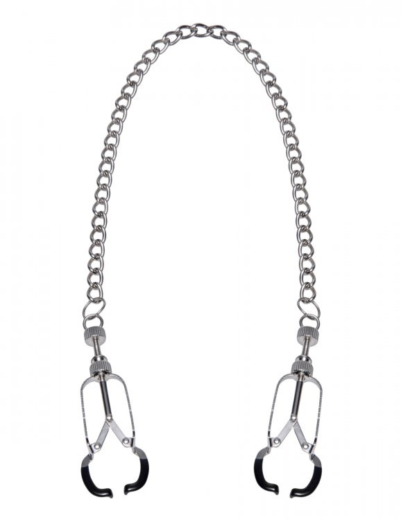 nipple clamps sex toy Master Series Nipple Clamps with Removable Chain - Dallas Novelty