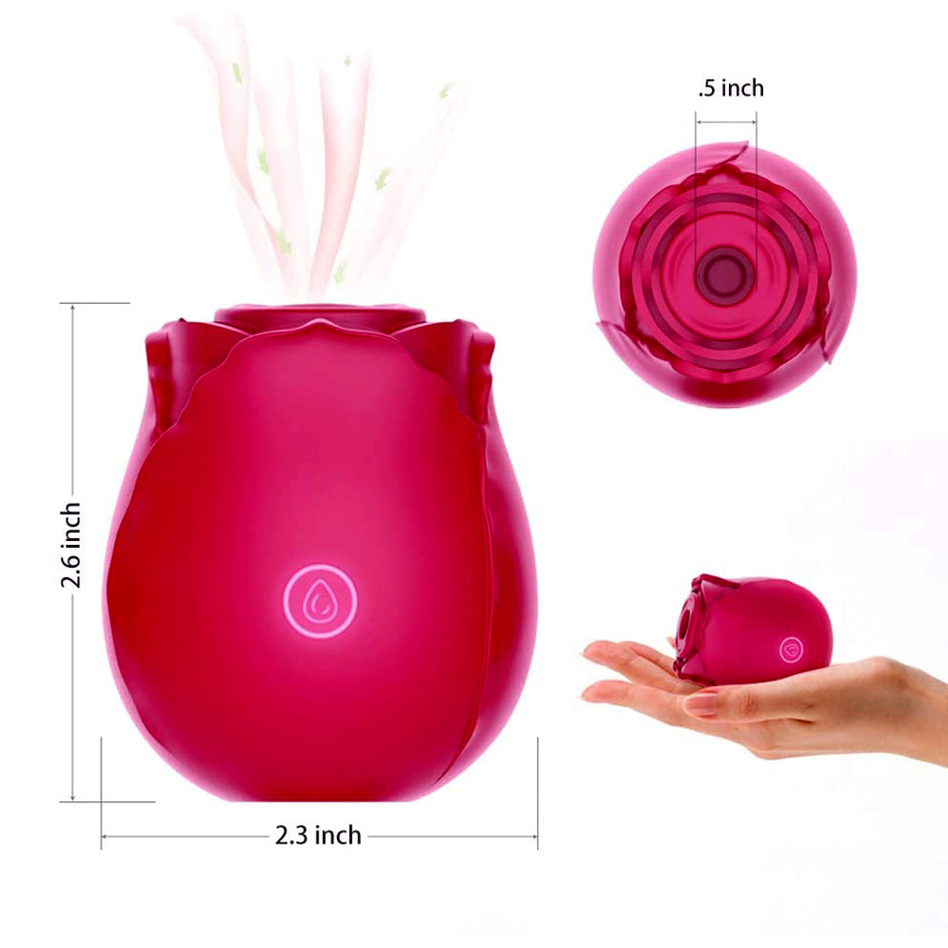 Buy The Ohhh Sucking Rose 10 Function Rechargeable Silicone Flower