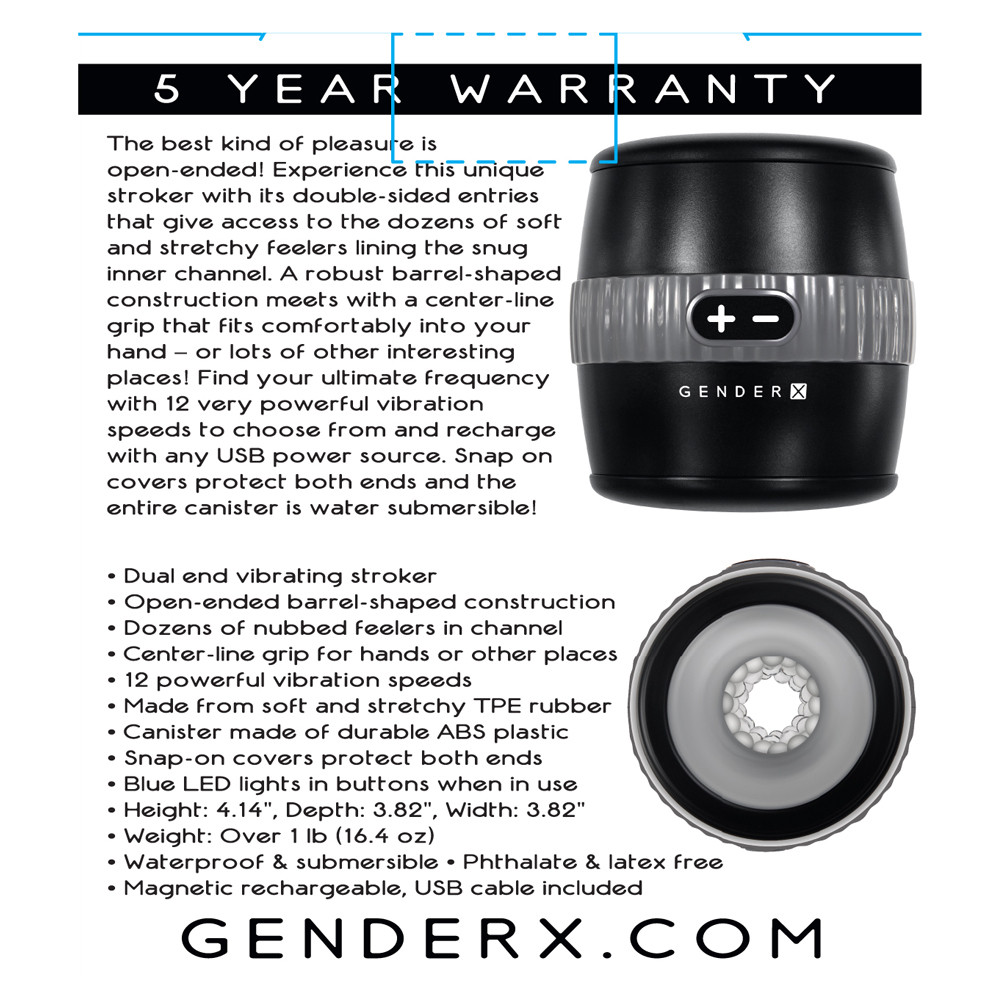 Gender X MESSAGE IN A BOTTLE USB Rechargeable Thrusting & Spinning Masturbator main image 1