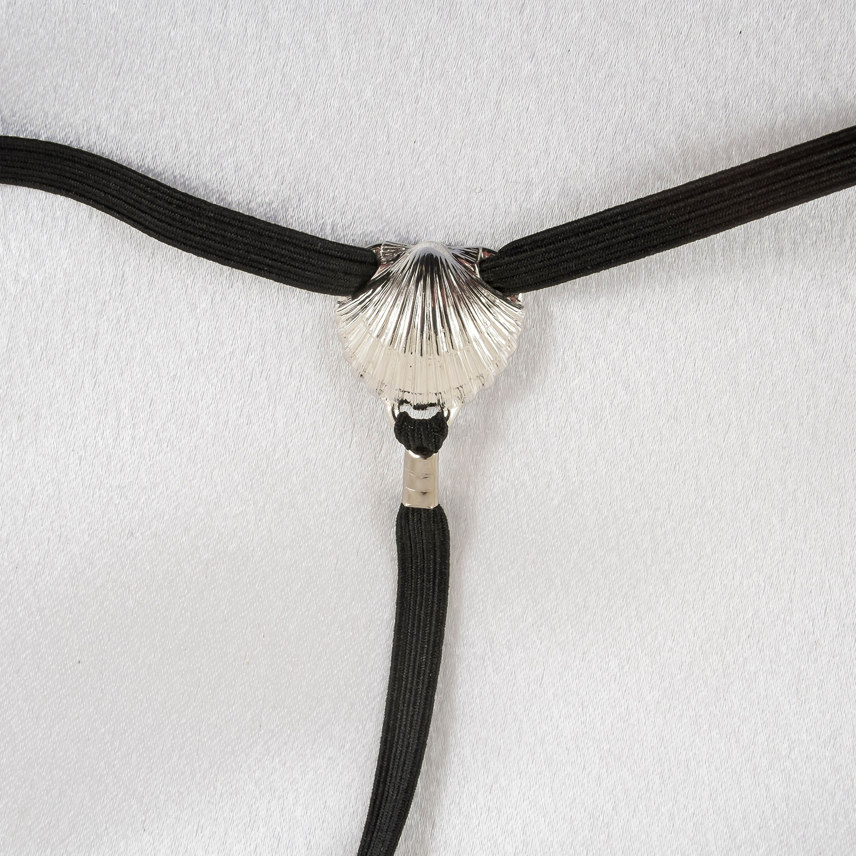 Sylvie Monthule Womens Silver Rare Pearl G-String Insertable Penis Head ...