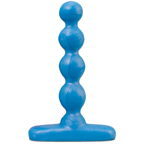 Good Vibes Casanova Anal Probe Sky Blue is available at Dallas Novelty GV14BA0909 Enjoy anal thrills and extra stimulation with this ingenious design with four silicone balls stacked on a slim base, like anal beads without the string. The Casanova has 3.5 inches of insertable length with a diameter at the widest of a slim 1 inch and .875 inch neck so it's perfect for beginners. This cute plaything is great for beginners, and longtime fans of anal beads will absolutely love it. Withdraw the beads one at a time to intensify orgasm, and a tapered base for safe anal insertion. Great for customers who want a hands-free anal experience, designed so it’s base is comfortable when being worn by allowing it to rest comfortable between the cheeks.