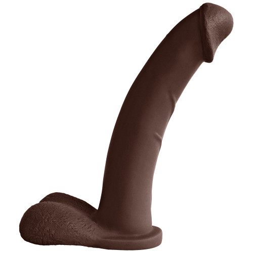 Good Vibes Admiral 8 inch Realistic Silicone Dong with Balls Chocolate is available at Dallas Novelty GV13BA1215 Everyone looks up to the Admiral to steer the ship and this dong knows how. Made with striking attention to detail, the Admiral features a vein-textured shaft, prominent coronal ridge that will stimulate the g-spot or the p-spot and three-dimensional balls, offering a more realistic presence in a sleek and stylish package that is strap-on harness ready. The Admiral is 8 inches long with an insertable length of 7.5 inch. The head has a circumference of 1.51 inch, and right below it the shaft starts out around 1.35 inches and works up to 1.51 inch near the base. 