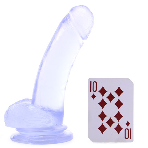 Basix Rubber Works 8 inch Suction Cup Dong Clear