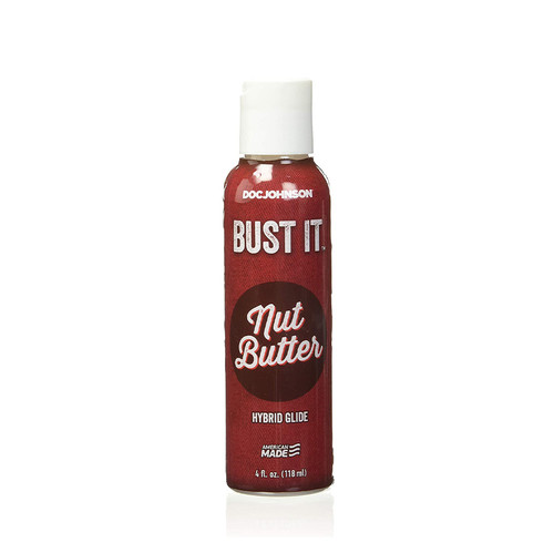 Buy the Bust It Nut Butter Squirting Hybrid Silicone/Water-based Glide Lubricant in 4 oz bottle ejaculation jizz cum spunk creampie - Doc Johnson
