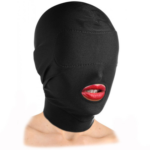 Master Series Disguise Open Mouth Hood with Padded Blindfold
