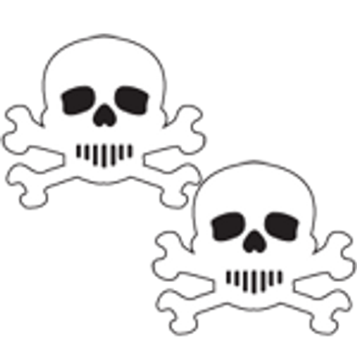 Pastease White & Black Skull & Crossbones Pasties