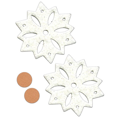 Pastease White Sparkly Snowflakes with Nipple Guards