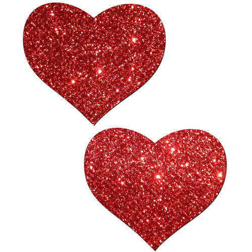 Pastease Sweety Red Glitter Heart Shaped Pasties