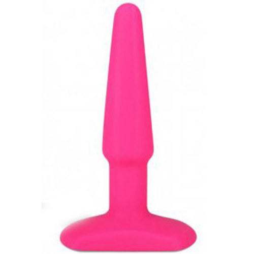 Hustler Toys All About Anal 4 inch Seamless Silicone Anal Plug Hot Pink