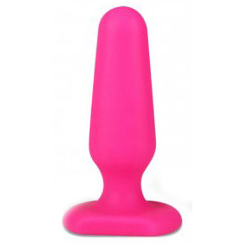 Hustler Toys All About Anal 3 inch Seamless Silicone Anal Plug Hot Pink