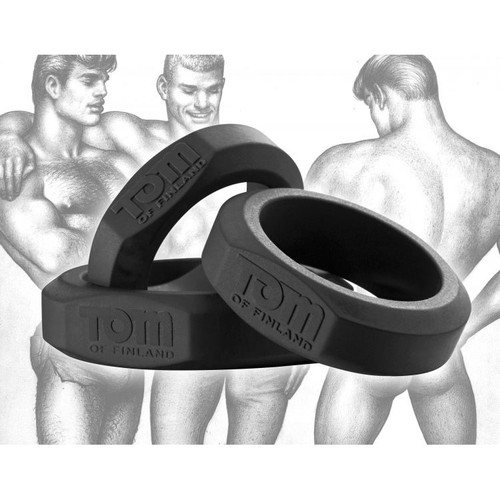 Tom of Finland 3-piece Silicone Cock Ring Set