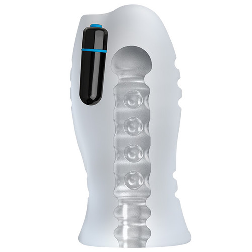 OptiMALE Vibrating Stroker Massage Beads Frost