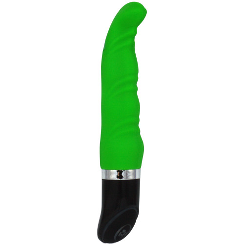 SI Novelties Sweet Treats Ripple Silicone 10-function G-Spot Vibe Green