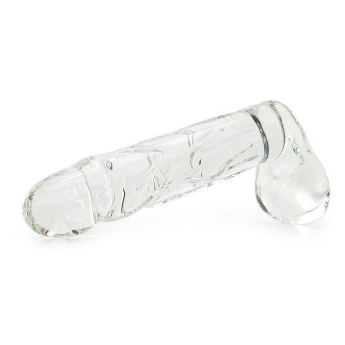 Buy the Glass Realistic 8 inch Dong with Balls - Spartacus Blown