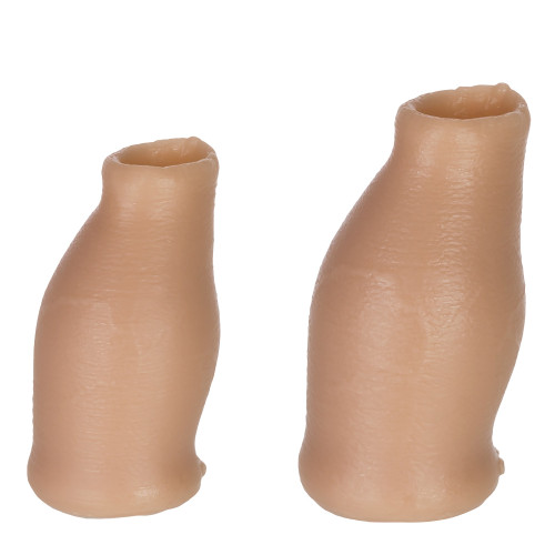buy the Hood MoreSkin Light Tone Silicone Faux Foreskin Set in Small/Medium Sizes - OXBALLS