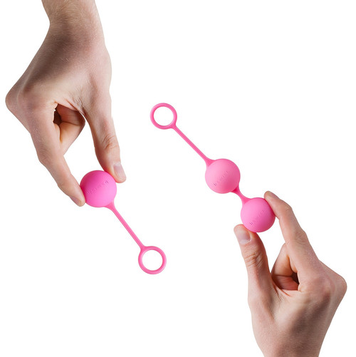 bswish Bfit Classic Silicone Kegel Exercise Ball Set Powder Pink