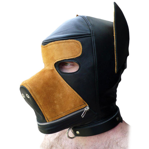 StockRoom Two-Toned Leather Dog Hood