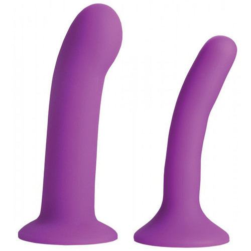 Strap U Incurve Silicone G-spot Duo Strap-On Dildo Set