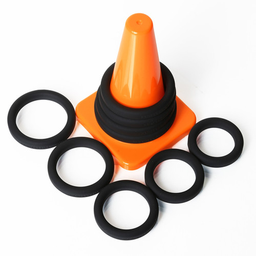 Perfect Fit Brand Play Zone Xact-Fit Silicone Rings with Storage Cone 9-ring Kit
