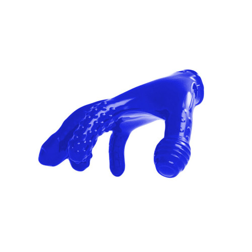 OXBALLS Finger F ck Textured Unisex Glove Police Blue