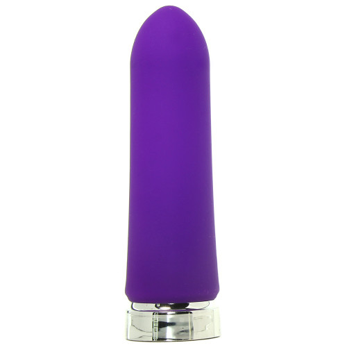 Buy the bam 10-function Rechargeable Silicone Bullet Vibrator in Into You Indigo - VeDO Toys