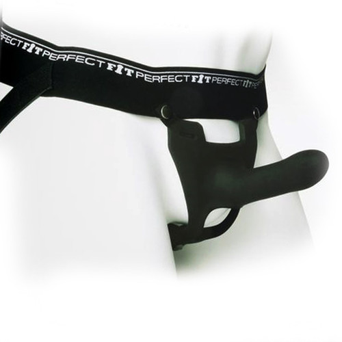Buy the Zoro 5.5 inch Hollow Unisex Jock-Style Strap-On Black - Perfect Fit Brand
