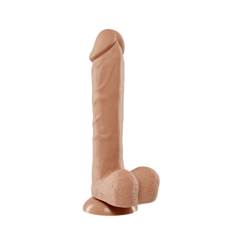 Cloud 9 Pro Sensual Series 7 inch Silicone Pro Realistic Dong with Suction Cup Tan