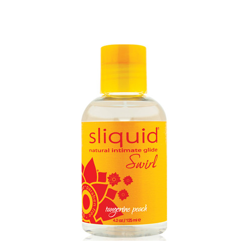 Sliquid Naturals Swirl Flavored Water-based Lubricant Tangerine Peach 4.2 oz