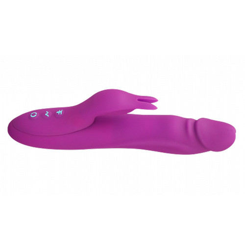 Buy Vortex Series Booster Rabbit 7-function Rotating Realistic Silicone Rechargeable Dual Stimulating Vibrator Purple - Femme Funn