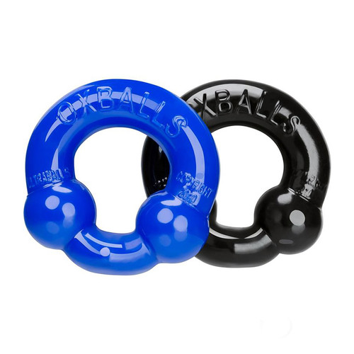 Buy UltraBalls 2-piece Cock Ring Set Black/Police Blue - OxBalls