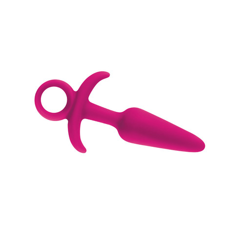 Buy Inya Prince Small Silicone Anal Plug with Finger Ring Pink - NS Novelties New Sensations