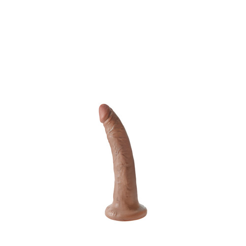 Buy the King Cock 7 inch Realistic Cock Dong Tan strap-on compatible dildo - Pipedreams Products