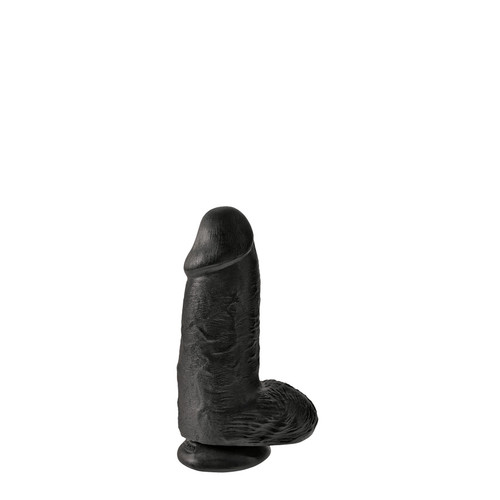 Buy the King Cock Chubby 9 inch Wide Realistic Dong with Balls Black strap-on compatible dildo - Pipedreams Products