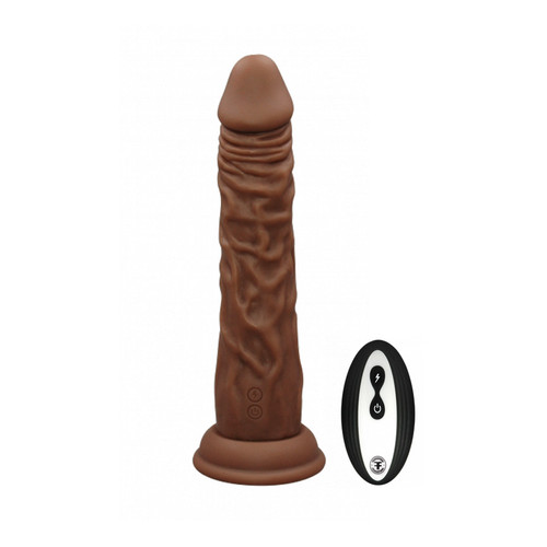 Buy the Vortex Series Turbo Shaft 2.0 Wireless 9-function Rotating Realistic Silicone Rechargeable Vibrator Brown - Femme Funn Nalone