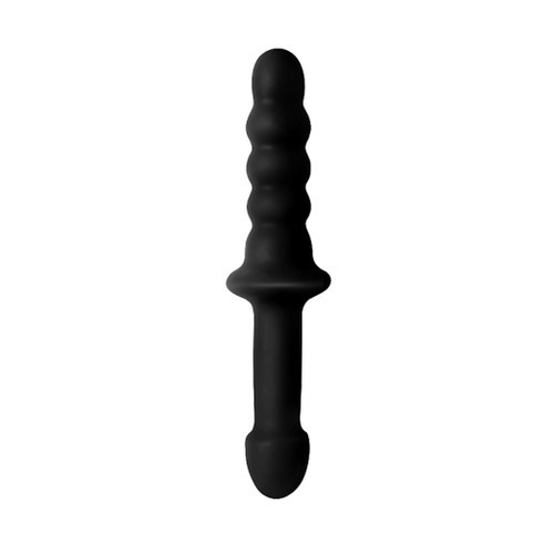 Buy the Rooster JackHammer Extreme Enhanced PVC Double Dong with Handle Black - Curve Novelties