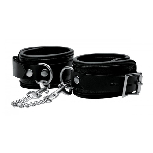 Buy the Premium Leather Locking Ankle Cuffs - XR Brands Mistress Isabella Sinclaire Signature Collection