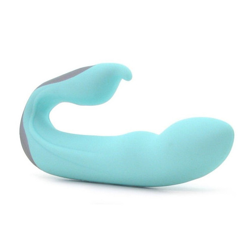 Buy the Velvet Plush Zuma 7-function Dual Stimulation Silicone Vibrator Aqua - Icon Brands