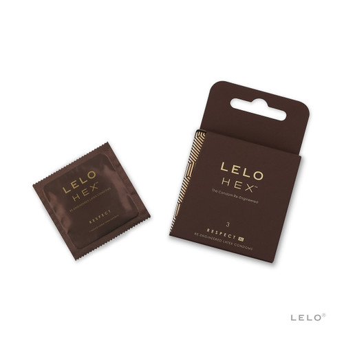 Buy the Hex Respect XL Hexagonal Latex Condoms 3-pack - LELO