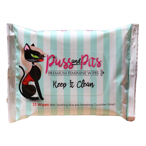 Buy the Puss & Pits Premium Feminine Wipes 3 15-pack