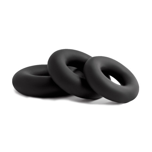 Buy the Renegade Super Soft Silicone Power Rings 3-pack erection enhancer Cockrings Black - NS Novelties