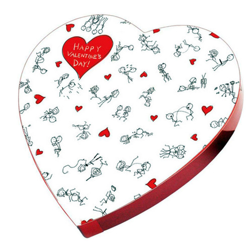 Buy the Stick Figure Valentine Candy Heart Box - Little Genie Productions